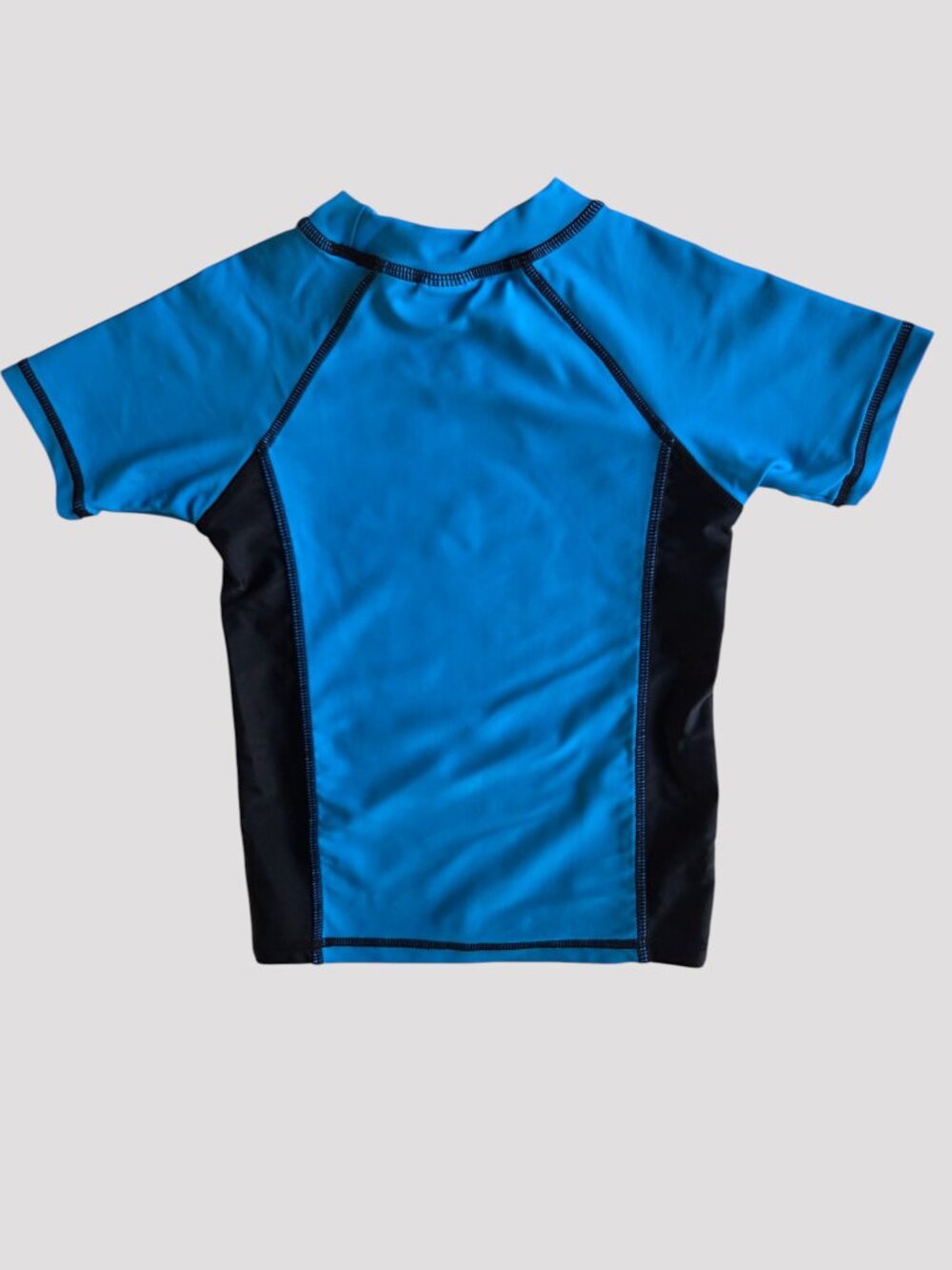 Short-Sleeve Surfing Blue & Black Rashguard Top 3T - Picture 2 of 4
